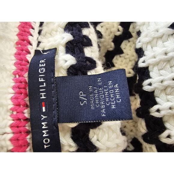 Tommy Hilfiger‎ Red White Blue Sweater Striped Boat Neck Beach Classic Small - Picture 2 of 4